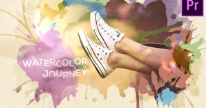 水彩之旅时尚生活幻灯片视频AE模板 Watercolor Journey