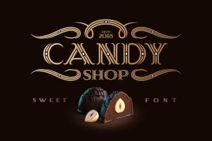 创意英文字体 Candy Shop typeface