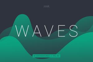 彩色平滑渐变波纹背景v2 Waves | Smooth Colorful Bgs | V2