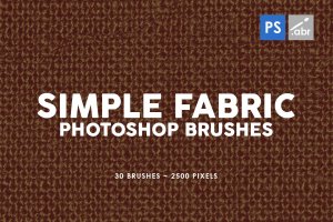30个趣味简单格子织物纹理Photoshop笔刷素材 30 Simple Fabric Photoshop Stamp Brushes