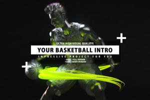 AE影视后期 | 动感篮球介绍视频模板 Your Basketball Intro [aep]