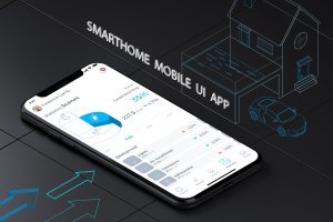 智能家居APP应用UI设计模板V7 Smart Home Mobile Ui 7 – TH