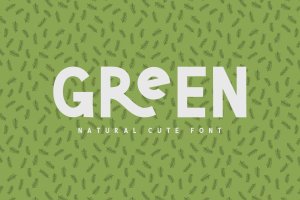 绿色|自然可爱的字体 Green | Natural Cute Font