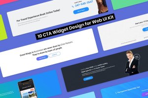 10款网站设计CTA页面设计UI套件 10 CTA Widget Design for Web-UI Kit