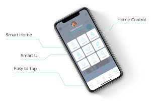智能家居应用程序菜单UI设计素材 SmartHome Menu Mobile Ui  – TH