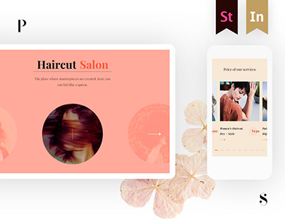 Web project for hair salon