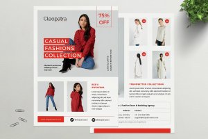 时尚服装广告传单海报设计 CLEOPATRA – Fashion Flyer