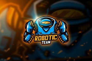 机器人电子竞技战队队徽Logo模板V1 Robotic – Mascot & Esport Logo