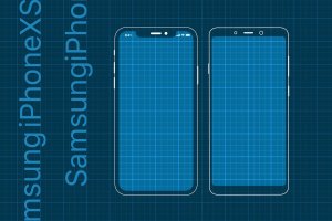 iPhoneXS&三星手机网页&APP应用原型设计展示样机模板 iPhoneXS and Samsung Prototype mockup