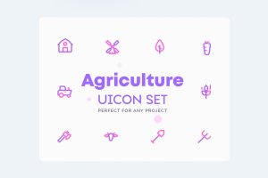 农场/农业主题图标集[AI, EPS, XD] UICON – Farm, Agriculture Icons Set