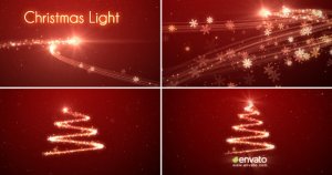 闪光雪花粒子圣诞问候祝福视频AE模板 Christmas Light