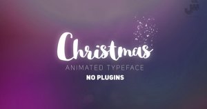 粒子动画字体圣诞节视频AE模板 Christmas- Animated Typeface