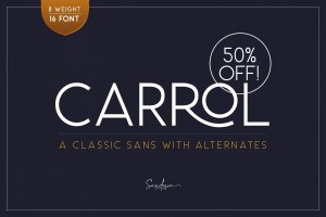 Carrol Sans（16种字体） Carrol Sans (16 Fonts)
