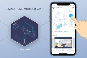 智能家居APP应用UI设计模板V6 Smart Home Mobile Ui 6 – TH
