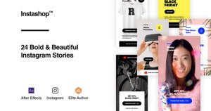 时尚服饰品牌Instagram故事动画视频设计AE模板 Instagram Stories
