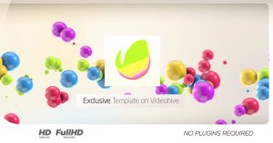 3D彩色球儿童卡通Logo演示视频AE模板 Colorful 3D Balls // Kids logo