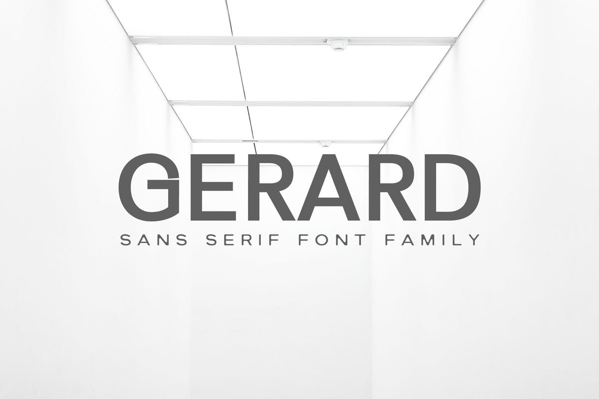 极简主义商业品牌LOGO无衬线字体系列 Gerard Sans Serif Font Family