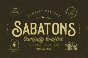Sabatons-复古字体二重奏  Sabatons – Vintage Font Duo