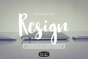 Resign现代画笔字体 Resign Modern Brush Font