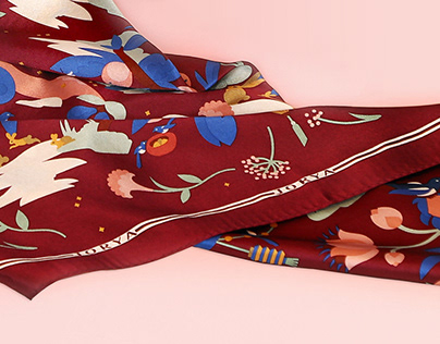 Jorya – illustrated scarf and packagang design