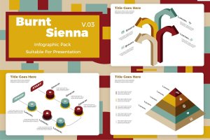 营销市场计划信息图表矢量设计模板v3 Burnt Sienna v3 – Infographic