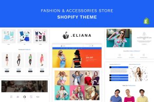 女性时尚服饰网上商城Shopify主题模板 Eliana – Girls Fashion, Accessories Store Shopify
