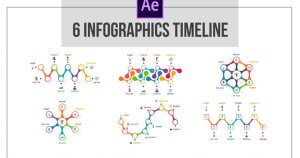 6款信息图表/路线图动画特效AE模板 6 Infographics Timeline