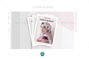 时尚极简的女装杂志模板 Sonya Bunggi Magazine [indd]