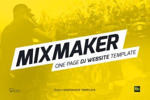 DJ/音乐主题网站Muse模板 MixMaker – DJ / Producer Website Template