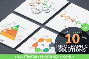 解决方案PPT信息图表矢量模板v6 Infographic Solutions. Part 6