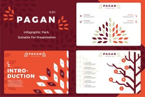 创意树干元素ppt设计信息图表模板v.1 Pagan v1 – Infographic
