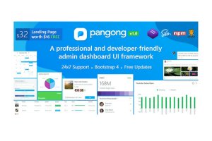 基于Bootstrap&Sass框架的网站管理系统模板 Pangong – Developer-friendly Bootstrap 4 Admin