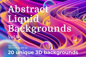 精品：抽象3D流体流动效果的背景纹理素材下载[JPG]