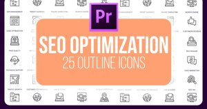 25个搜索引擎优化主题视频图标素材[PR格式] SEO Optimization – 25 Outline Icons