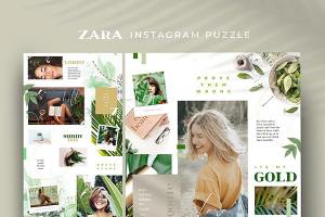独特优雅的Instagram社交媒体拼图模板 Zara – Instagram puzzle [psd]