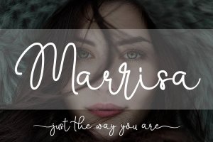 优雅钢笔草书英文艺术字体 Marrisa – Beautiful Script Font