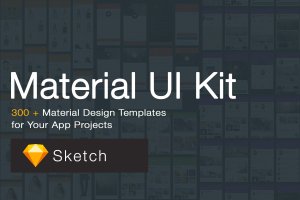 Material Design设计规范移动APP应用设计套件[for Sketch] Material Design UI KIT – 300+ for Sketch