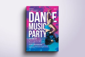 舞蹈比赛活动海报传单设计模板 Dance Party Flyer & Poster