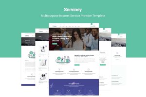 互联网技术服务商网站HTML模板 Serviney – Internet Service Provider HTML Template