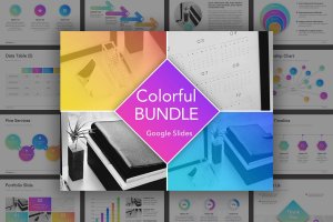 多彩渐变色Google Slides幻灯片设计模板 Colorful Bundle Google Slides