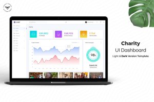 慈善基金管理系统后台管理UI套件 Charity Admin Dashboard UI Kit