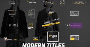 现代时尚标题时装秀背景视频AE模板 Modern Titles
