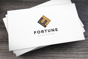 金融财富创意字母F图形Logo设计模板 Fortune Letter F Logo Template