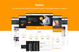 服务器托管商云服务器供应商网站HTML模板 MatRoz | Hosting & Technology Business Template