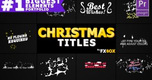 圣诞节标题&过渡转场视频PR特效模板 Christmas Titles And Transitions