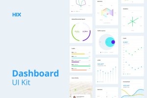 仪表盘UI界面设计工具套装 for Sketch Dashboard UI Kit for Sketch – HIX