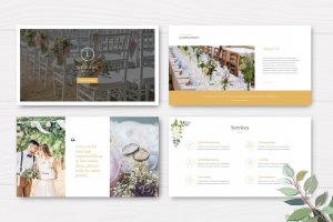 婚礼策划服务品牌Google Slides幻灯片模板 Luci – Wedding Planner Google Slides