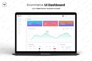 电子商务网站后台管理仪表盘UI套件 E-Commerce Admin Dashboard UI Kit