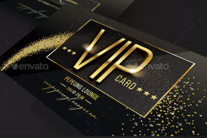 豪华尊贵象征的多用途黑金VIP贵宾卡模板