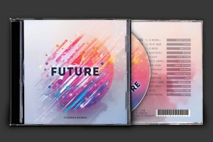 未来时代音乐CD封面设计模板 Future CD Cover Artwork